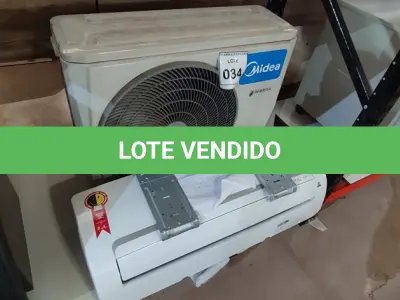 LOTE 034 - 01 AIR CONDITIONER MIDEA INVERTE COM CONTROLE. (NO ESTADO EM QUE SE ENCONTRA. SUJEITO A AVARIAS OCULTAS/VISÍVEIS.)  BF8534S