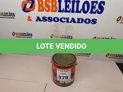 LOTE 379 - 01 LATA DE TINTA MARCA SUVINIL ESMALTE BRILHANTE NA COR VERMELHO 3.6L. (NOVO) (NO ESTADO) ATENÇÃO! FAZER A VISITAÇÃO ANTES DE ARREMATAR, NÃO SABEMOS SE FUNCIONA. LEILÃO NÃO TEM GARANTIA E NEM DEVOLUÇÃO, SUJEITO A POSSÍVEIS AVARIAS VISÍVEIS/OCULTAS E/OU AUSÊNCIA DE COMPONENTES.