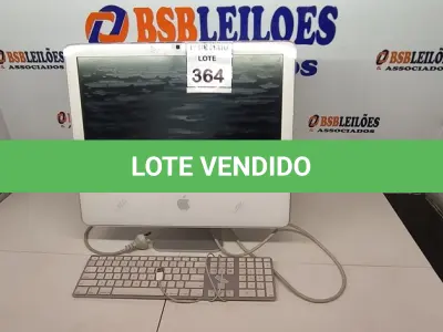 LOTE 364 - 01 ALL IN ONE APPLE COM TECLADO E AVARIAS NA TELA. (NO ESTADO) ATENÇÃO! FAZER A VISITAÇÃO ANTES DE ARREMATAR, NÃO SABEMOS SE FUNCIONA. LEILÃO NÃO TEM GARANTIA E NEM DEVOLUÇÃO, SUJEITO A POSSÍVEIS AVARIAS VISÍVEIS/OCULTAS E/OU AUSÊNCIA DE COMPONENTES.