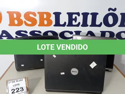LOTE 223 - 03 NOTEBOOKS PARA RETIRADA DE PEÇAS. (NO ESTADO) ATENÇÃO! FAZER A VISITAÇÃO ANTES DE ARREMATAR, NÃO SABEMOS SE FUNCIONA. LEILÃO NÃO TEM GARANTIA E NEM DEVOLUÇÃO, SUJEITO A POSSÍVEIS AVARIAS VISÍVEIS/OCULTAS E/OU AUSÊNCIA DE COMPONENTES.