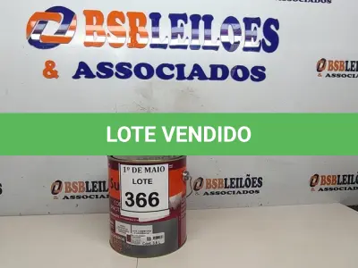 LOTE 366 - 01 LATA DE TINTA ESMALTE PARA MADEIRAS E METAIS INTERIOR\EXTERIOR 3,6L BRILHANTE COLORADO MARCA SUVINIL. (NOVO) (NO ESTADO) ATENÇÃO! FAZER A VISITAÇÃO ANTES DE ARREMATAR, NÃO SABEMOS SE FUNCIONA. LEILÃO NÃO TEM GARANTIA E NEM DEVOLUÇÃO, SUJEITO A POSSÍVEIS AVARIAS VISÍVEIS/OCULTAS E/OU AUSÊNCIA DE COMPONENTES.