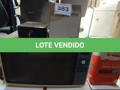 LOTE 383 - 01 MICRO-ONDAS S/ PRATO, 01 TRANSFORMADOR E 01 NOBREAK. (NO ESTADO) ATENÇÃO! FAZER A VISITAÇÃO ANTES DE ARREMATAR, NÃO SABEMOS SE FUNCIONA. LEILÃO NÃO TEM GARANTIA E NEM DEVOLUÇÃO, SUJEITO A POSSÍVEIS AVARIAS VISÍVEIS/OCULTAS E/OU AUSÊNCIA DE COMPONENTES.