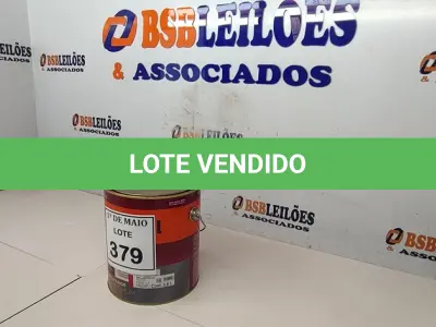 LOTE 379 - 01 LATA DE TINTA MARCA SUVINIL ESMALTE BRILHANTE NA COR VERMELHO 3.6L. (NOVO) (NO ESTADO) ATENÇÃO! FAZER A VISITAÇÃO ANTES DE ARREMATAR, NÃO SABEMOS SE FUNCIONA. LEILÃO NÃO TEM GARANTIA E NEM DEVOLUÇÃO, SUJEITO A POSSÍVEIS AVARIAS VISÍVEIS/OCULTAS E/OU AUSÊNCIA DE COMPONENTES.