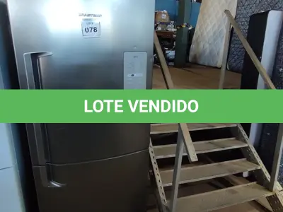 LOTE 078 - 01 GELADEIRA BRASTEMP 220V. (NO ESTADO EM QUE SE ENCONTRA. SUJEITO A AVARIAS OCULTAS/VISÍVEIS.) BH1556D