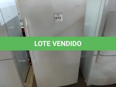 LOTE 073 - 01 REFRIGERATOR FREZER VERTICAL 110V. (NO ESTADO EM QUE SE ENCONTRA. SUJEITO A AVARIAS OCULTAS/VISÍVEIS.) AV9918K
