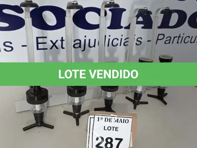 LOTE 287 - 05 DOSADORES DE BEBIDAS. (NO ESTADO) ATENÇÃO! FAZER A VISITAÇÃO ANTES DE ARREMATAR, NÃO SABEMOS SE FUNCIONA. LEILÃO NÃO TEM GARANTIA E NEM DEVOLUÇÃO, SUJEITO A POSSÍVEIS AVARIAS VISÍVEIS/OCULTAS E/OU AUSÊNCIA DE COMPONENTES.