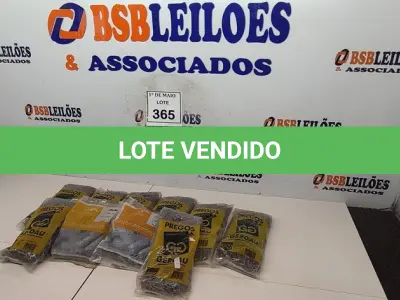 LOTE 365 - 10KG DE PREGO MARCA GERDAU. (NOVO) (NO ESTADO) ATENÇÃO! FAZER A VISITAÇÃO ANTES DE ARREMATAR, NÃO SABEMOS SE FUNCIONA. LEILÃO NÃO TEM GARANTIA E NEM DEVOLUÇÃO, SUJEITO A POSSÍVEIS AVARIAS VISÍVEIS/OCULTAS E/OU AUSÊNCIA DE COMPONENTES.