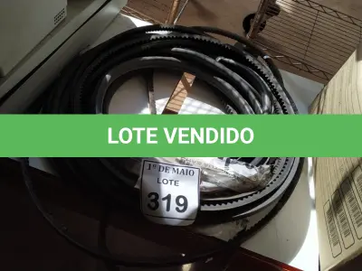 LOTE 319 - 01 LOTE COM CORREIAS E BORRACHAS. (NO ESTADO) ATENÇÃO! FAZER A VISITAÇÃO ANTES DE ARREMATAR, NÃO SABEMOS SE FUNCIONA. LEILÃO NÃO TEM GARANTIA E NEM DEVOLUÇÃO, SUJEITO A POSSÍVEIS AVARIAS VISÍVEIS/OCULTAS E/OU AUSÊNCIA DE COMPONENTES.