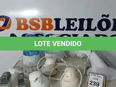 LOTE 239 - 04 CHUVEIROS ELÉTRICOS, 02 UMIDIFICADORES DE AR E 02 INVERSORES. (NO ESTADO) ATENÇÃO! FAZER A VISITAÇÃO ANTES DE ARREMATAR, NÃO SABEMOS SE FUNCIONA. LEILÃO NÃO TEM GARANTIA E NEM DEVOLUÇÃO, SUJEITO A POSSÍVEIS AVARIAS VISÍVEIS/OCULTAS E/OU AUSÊNCIA DE COMPONENTES.