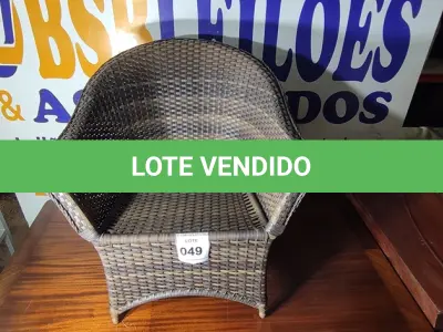 LOTE 049 - 01 CADEIRA DE JARDIM.  (NO ESTADO EM QUE SE ENCONTRA. SUJEITO A AVARIAS OCULTAS/VISÍVEIS.) AV9397R