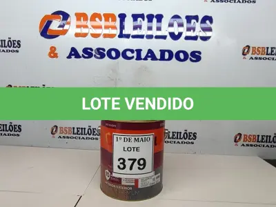 LOTE 379 - 01 LATA DE TINTA MARCA SUVINIL ESMALTE BRILHANTE NA COR VERMELHO 3.6L. (NOVO) (NO ESTADO) ATENÇÃO! FAZER A VISITAÇÃO ANTES DE ARREMATAR, NÃO SABEMOS SE FUNCIONA. LEILÃO NÃO TEM GARANTIA E NEM DEVOLUÇÃO, SUJEITO A POSSÍVEIS AVARIAS VISÍVEIS/OCULTAS E/OU AUSÊNCIA DE COMPONENTES.