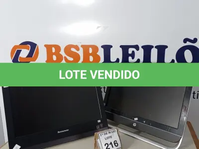 LOTE 216 - 02 ALL IN ONNE, SENDO 01 MARCA LENOVO E 01 MARCA HP COM AVARIAS. (NO ESTADO) ATENÇÃO! FAZER A VISITAÇÃO ANTES DE ARREMATAR, NÃO SABEMOS SE FUNCIONA. LEILÃO NÃO TEM GARANTIA E NEM DEVOLUÇÃO, SUJEITO A POSSÍVEIS AVARIAS VISÍVEIS/OCULTAS E/OU AUSÊNCIA DE COMPONENTES.