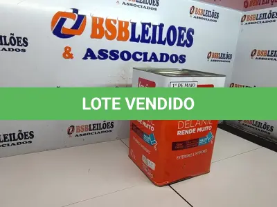 LOTE 384 - 01 LATA DE TINTA EXTERIOR/INTERIOR IQUINE DELANIL AZUL FOSCO BASE P 18L. (NOVO) (NO ESTADO) ATENÇÃO! FAZER A VISITAÇÃO ANTES DE ARREMATAR, NÃO SABEMOS SE FUNCIONA. LEILÃO NÃO TEM GARANTIA E NEM DEVOLUÇÃO, SUJEITO A POSSÍVEIS AVARIAS VISÍVEIS/OCULTAS E/OU AUSÊNCIA DE COMPONENTES.