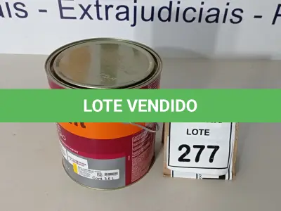 LOTE 277 - 01 LATA DE TINTA ESMALTE PARA MADEIRA E METAIS SUVINIL BRILHANTE AMARELO OURO 3,6L. (NO ESTADO) ATENÇÃO! FAZER A VISITAÇÃO ANTES DE ARREMATAR, NÃO SABEMOS SE FUNCIONA. LEILÃO NÃO TEM GARANTIA E NEM DEVOLUÇÃO, SUJEITO A POSSÍVEIS AVARIAS VISÍVEIS/OCULTAS E/OU AUSÊNCIA DE COMPONENTES.