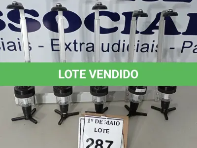 LOTE 287 - 05 DOSADORES DE BEBIDAS. (NO ESTADO) ATENÇÃO! FAZER A VISITAÇÃO ANTES DE ARREMATAR, NÃO SABEMOS SE FUNCIONA. LEILÃO NÃO TEM GARANTIA E NEM DEVOLUÇÃO, SUJEITO A POSSÍVEIS AVARIAS VISÍVEIS/OCULTAS E/OU AUSÊNCIA DE COMPONENTES.