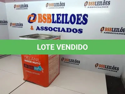 LOTE 384 - 01 LATA DE TINTA EXTERIOR/INTERIOR IQUINE DELANIL AZUL FOSCO BASE P 18L. (NOVO) (NO ESTADO) ATENÇÃO! FAZER A VISITAÇÃO ANTES DE ARREMATAR, NÃO SABEMOS SE FUNCIONA. LEILÃO NÃO TEM GARANTIA E NEM DEVOLUÇÃO, SUJEITO A POSSÍVEIS AVARIAS VISÍVEIS/OCULTAS E/OU AUSÊNCIA DE COMPONENTES.