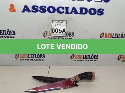 LOTE 005 - 01 FACA ARTESANAL AÇO INOX CABO DE CHIFRE BAINHA DE COURO LEGITIMO TAMANHO TOTAL 34CM PESO 290G JÁ AFIADA (NOVO) (NO ESTADO) ATENÇÃO! FAZER A VISITAÇÃO ANTES DE ARREMATAR, NÃO SABEMOS SE FUNCIONA. LEILÃO NÃO TEM GARANTIA E NEM DEVOLUÇÃO, SUJEITO A POSSÍVEIS AVARIAS VISÍVEIS/OCULTAS E/OU AUSÊNCIA DE COMPONENTES.