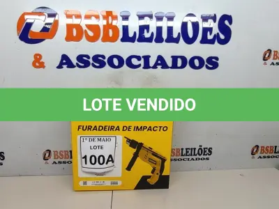 LOTE 100 - 01 FURADEIRA DE IMPACTO 220V 500W ACESSÓRIOS RÉGUA DE POSICIONAMENTO CHAVE E ALÇA  (NOVO) (NO ESTADO) ATENÇÃO! FAZER A VISITAÇÃO ANTES DE ARREMATAR, NÃO SABEMOS SE FUNCIONA. LEILÃO NÃO TEM GARANTIA E NEM DEVOLUÇÃO, SUJEITO A POSSÍVEIS AVARIAS VISÍVEIS/OCULTAS E/OU AUSÊNCIA DE COMPONENTES.
