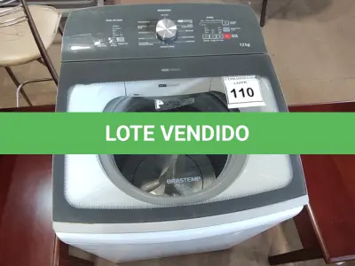 LOTE 110 - 01 MÁQUINA DE LAVAR ROUPA BRASTEMP 12KG 220V (WASHER).  (NO ESTADO EM QUE SE ENCONTRA. SUJEITO A AVARIAS OCULTAS/VISÍVEIS.) BJ7382J