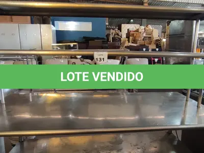 LOTE 131 - 01 BALCÃO EM INOX. (NO ESTADO EM QUE SE ENCONTRA. SUJEITO A AVARIAS OCULTAS/VISÍVEIS.) AV9452R