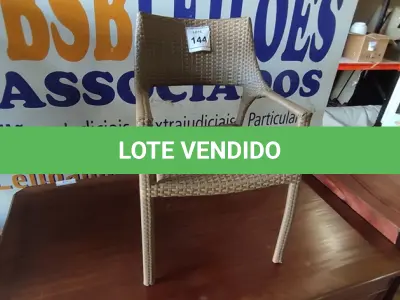 LOTE 144 - 01 CADEIRA DE JARDIM. (NO ESTADO EM QUE SE ENCONTRA. SUJEITO A AVARIAS OCULTAS/VISÍVEIS.) BH1539L