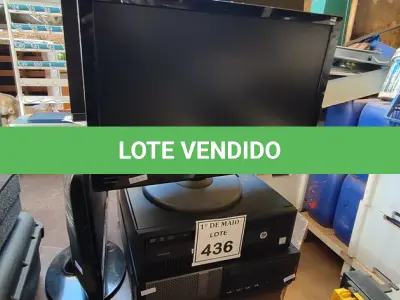 LOTE 436 - 02 CPUS, SENDO 01 MARCA HP E 01 DELL, 03 MONITORES MARCAS E MODELOS DIVERSOS E 01 CLIMATIZADOR. (NO ESTADO) ATENÇÃO! FAZER A VISITAÇÃO ANTES DE ARREMATAR, NÃO SABEMOS SE FUNCIONA. LEILÃO NÃO TEM GARANTIA E NEM DEVOLUÇÃO, SUJEITO A POSSÍVEIS AVARIAS VISÍVEIS/OCULTAS E/OU AUSÊNCIA DE COMPONENTES.