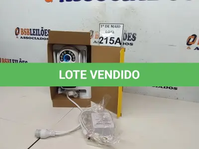 LOTE 215 - 01 CÂMERA DUPLA IP WIFI INTELIGENTE EXTERNA APPS YOOSEE ALTO FALANTE MICROFONE GIRA 360GRAUS COM LEDES BRANCO FOTOSSENSÍVEL 1080P   (NOVO) (NO ESTADO) ATENÇÃO! FAZER A VISITAÇÃO ANTES DE ARREMATAR, NÃO SABEMOS SE FUNCIONA. LEILÃO NÃO TEM GARANTIA E NEM DEVOLUÇÃO, SUJEITO A POSSÍVEIS AVARIAS VISÍVEIS/OCULTAS E/OU AUSÊNCIA DE COMPONENTES.