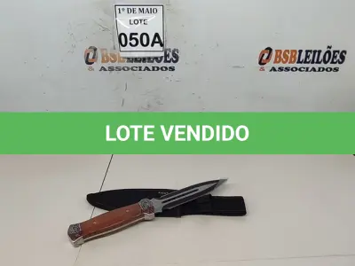 LOTE 050 - 01 PUNHAL IMPORTADA AÇO INOXIDÁVEL CABO EM MADEIRA   FULL TANG BAINHA DE NYLON TAMANHO TOTAL 28CM PESO 288G  (NOVO) (NO ESTADO) ATENÇÃO! FAZER A VISITAÇÃO ANTES DE ARREMATAR, NÃO SABEMOS SE FUNCIONA. LEILÃO NÃO TEM GARANTIA E NEM DEVOLUÇÃO, SUJEITO A POSSÍVEIS AVARIAS VISÍVEIS/OCULTAS E/OU AUSÊNCIA DE COMPONENTES.