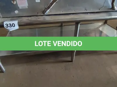 LOTE 330 - 01 BANCADA EM INOX. (NO ESTADO EM QUE SE ENCONTRA. SUJEITO A AVARIAS OCULTAS/VISÍVEIS.)