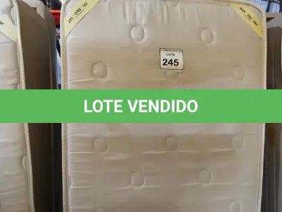 LOTE 245 - 01 COLCHÃO DE SOLTEIRO COM BASE (MATRESS TWIN). (NO ESTADO EM QUE SE ENCONTRA. SUJEITO A AVARIAS OCULTAS/VISÍVEIS.) BJ7461E