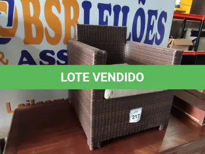 LOTE 217 - 01 CADEIRA DE JARDIM. (NO ESTADO EM QUE SE ENCONTRA. SUJEITO A AVARIAS OCULTAS/VISÍVEIS.) BH1552G