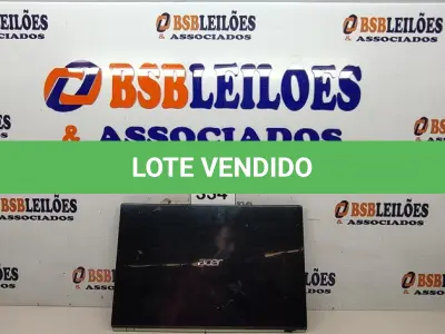 LOTE 334 - 01 LAPTOP ACER SEM STATE DCP DIP CONS FONTE. (NO ESTADO EM QUE SE ENCONTRA. SUJEITO A AVARIAS OCULTAS/VISÍVEIS.) AV9476U