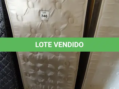 LOTE 246 - 01 COLCHÃO SOLTEIRO COM BASE. (NO ESTADO EM QUE SE ENCONTRA. SUJEITO A AVARIAS OCULTAS/VISÍVEIS.) BJ6978B