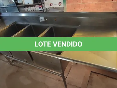LOTE 250 - 01 PIA INDUSTRIAL EM INOX.  (NO ESTADO EM QUE SE ENCONTRA. SUJEITO A AVARIAS OCULTAS/VISÍVEIS.) AV9454G