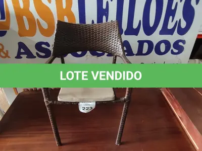 LOTE 223 - 01 CADEIRA DE JARDIM. (NO ESTADO EM QUE SE ENCONTRA. SUJEITO A AVARIAS OCULTAS/VISÍVEIS.) BH1551T