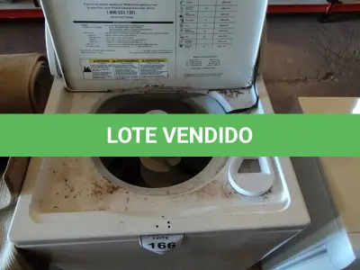 LOTE 166 - 01 LAVA ROUPA (WASHER) WHIRLPOOL 110V. (NO ESTADO EM QUE SE ENCONTRA. SUJEITO A AVARIAS OCULTAS/VISÍVEIS.) BF8708W