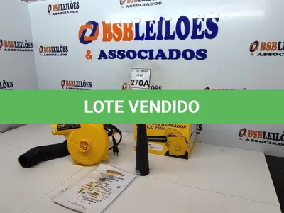 LOTE 270 - 01 ASPIRADOR/SOPRADOR 220 V.  (NOVO) (NO ESTADO) ATENÇÃO! FAZER A VISITAÇÃO ANTES DE ARREMATAR, NÃO SABEMOS SE FUNCIONA. LEILÃO NÃO TEM GARANTIA E NEM DEVOLUÇÃO, SUJEITO A POSSÍVEIS AVARIAS VISÍVEIS/OCULTAS E/OU AUSÊNCIA DE COMPONENTES.