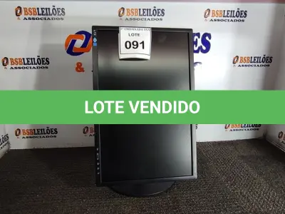 LOTE 091 - 01 MONITOR SAMSUNG. (NO ESTADO EM QUE SE ENCONTRA. SUJEITO A AVARIAS OCULTAS/VISÍVEIS.) AV9560B