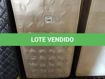 LOTE 246 - 01 COLCHÃO SOLTEIRO COM BASE. (NO ESTADO EM QUE SE ENCONTRA. SUJEITO A AVARIAS OCULTAS/VISÍVEIS.) BJ6978B