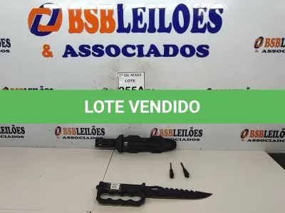 LOTE 255 - 01 FACA IMPORTADA AÇO INOXIDÁVEL CABO SOCO INGLÊS EM POLÍMERO    BAINHA EM POLÍMERO COM AMOLADOR E PEDERNEIRA TAMANHO TOTAL 31CM PESO 244G JÁ AFIADA   (NOVO) (NO ESTADO) ATENÇÃO! FAZER A VISITAÇÃO ANTES DE ARREMATAR, NÃO SABEMOS SE FUNCIONA. LEILÃO NÃO TEM GARANTIA E NEM DEVOLUÇÃO, SUJEITO A POSSÍVEIS AVARIAS VISÍVEIS/OCULTAS E/OU AUSÊNCIA DE COMPONENTES.