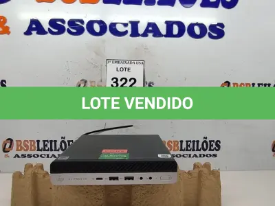LOTE 322 - 01 CPU HP ELITE DESCK SEM FONTE (NO ESTADO EM QUE SE ENCONTRA. SUJEITO A AVARIAS OCULTAS/VISÍVEIS.) BD0559S