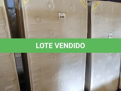 LOTE 245 - 01 COLCHÃO DE SOLTEIRO COM BASE (MATRESS TWIN). (NO ESTADO EM QUE SE ENCONTRA. SUJEITO A AVARIAS OCULTAS/VISÍVEIS.) BJ7461E
