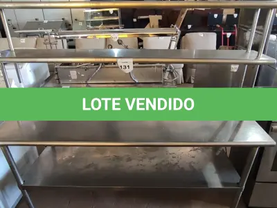 LOTE 131 - 01 BALCÃO EM INOX. (NO ESTADO EM QUE SE ENCONTRA. SUJEITO A AVARIAS OCULTAS/VISÍVEIS.) AV9452R