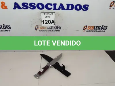 LOTE 120 - 01 FACA IMPORTADA AÇO INOXIDÁVEL CABO EM MADEIRA FULL TANG BAINHA DE NYLON TAMANHO TOTAL 30CM PESO 250G JÁ AFIADA  (NOVO) (NO ESTADO) ATENÇÃO! FAZER A VISITAÇÃO ANTES DE ARREMATAR, NÃO SABEMOS SE FUNCIONA. LEILÃO NÃO TEM GARANTIA E NEM DEVOLUÇÃO, SUJEITO A POSSÍVEIS AVARIAS VISÍVEIS/OCULTAS E/OU AUSÊNCIA DE COMPONENTES.