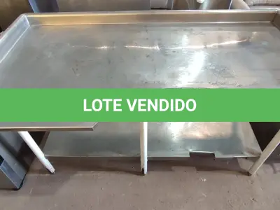 LOTE 133 - 01 BANCADA EM INOX.  (NO ESTADO EM QUE SE ENCONTRA. SUJEITO A AVARIAS OCULTAS/VISÍVEIS.)