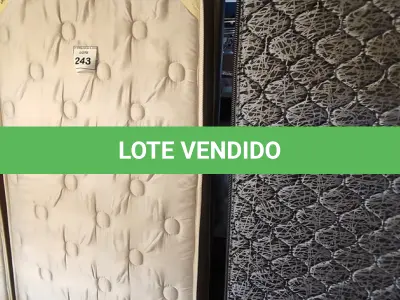 LOTE 243 - 01 COLCHÃO SOLTEIRO COM BASE. (NO ESTADO EM QUE SE ENCONTRA. SUJEITO A AVARIAS OCULTAS/VISÍVEIS.) BJ6978C