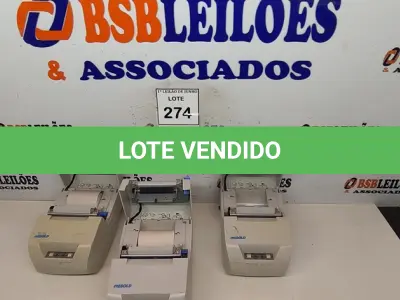 LOTE 274 - 03 IMPRESSORAS DE CUPOM MARCA DIABOLD. (NO ESTADO) ATENÇÃO! FAZER A VISITAÇÃO ANTES DE ARREMATAR, NÃO SABEMOS SE FUNCIONA, LEILÃO NÃO TEM GARANTIA E NEM DEVOLUÇÃO, SUJEITO A POSSÍVEIS AVARIAS VISÍVEIS/OCULTAS E/OU AUSÊNCIA DE COMPONENTES.