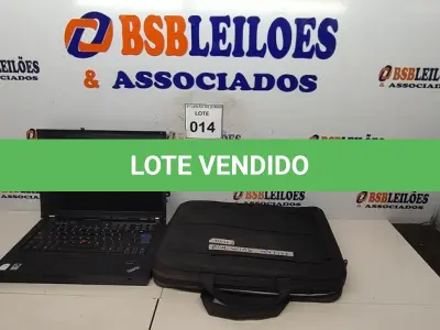 LOTE 014 - 01 NOTEBOOK T61 MARCA LENOVO SEM FONTE COM CASE. (NO ESTADO) ATENÇÃO! FAZER A VISITAÇÃO ANTES DE ARREMATAR, NÃO SABEMOS SE FUNCIONA, LEILÃO NÃO TEM GARANTIA E NEM DEVOLUÇÃO, SUJEITO A POSSÍVEIS AVARIAS VISÍVEIS/OCULTAS E/OU AUSÊNCIA DE COMPONENTES.