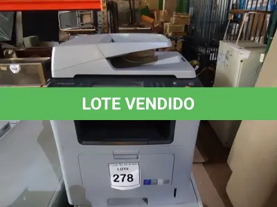 LOTE 278 - 01 IMPRESSORA MULTIFUNCIONAL COM TONNER SCX-5835NX MARCA SAMSUNG. (NO ESTADO) ATENÇÃO! FAZER A VISITAÇÃO ANTES DE ARREMATAR, NÃO SABEMOS SE FUNCIONA, LEILÃO NÃO TEM GARANTIA E NEM DEVOLUÇÃO, SUJEITO A POSSÍVEIS AVARIAS VISÍVEIS/OCULTAS E/OU AUSÊNCIA DE COMPONENTES.