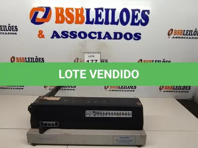 LOTE 177 - 01 ENCADERNADORA MARCA KRAUSER. (NO ESTADO) ATENÇÃO! FAZER A VISITAÇÃO ANTES DE ARREMATAR, NÃO SABEMOS SE FUNCIONA, LEILÃO NÃO TEM GARANTIA E NEM DEVOLUÇÃO, SUJEITO A POSSÍVEIS AVARIAS VISÍVEIS/OCULTAS E/OU AUSÊNCIA DE COMPONENTES.